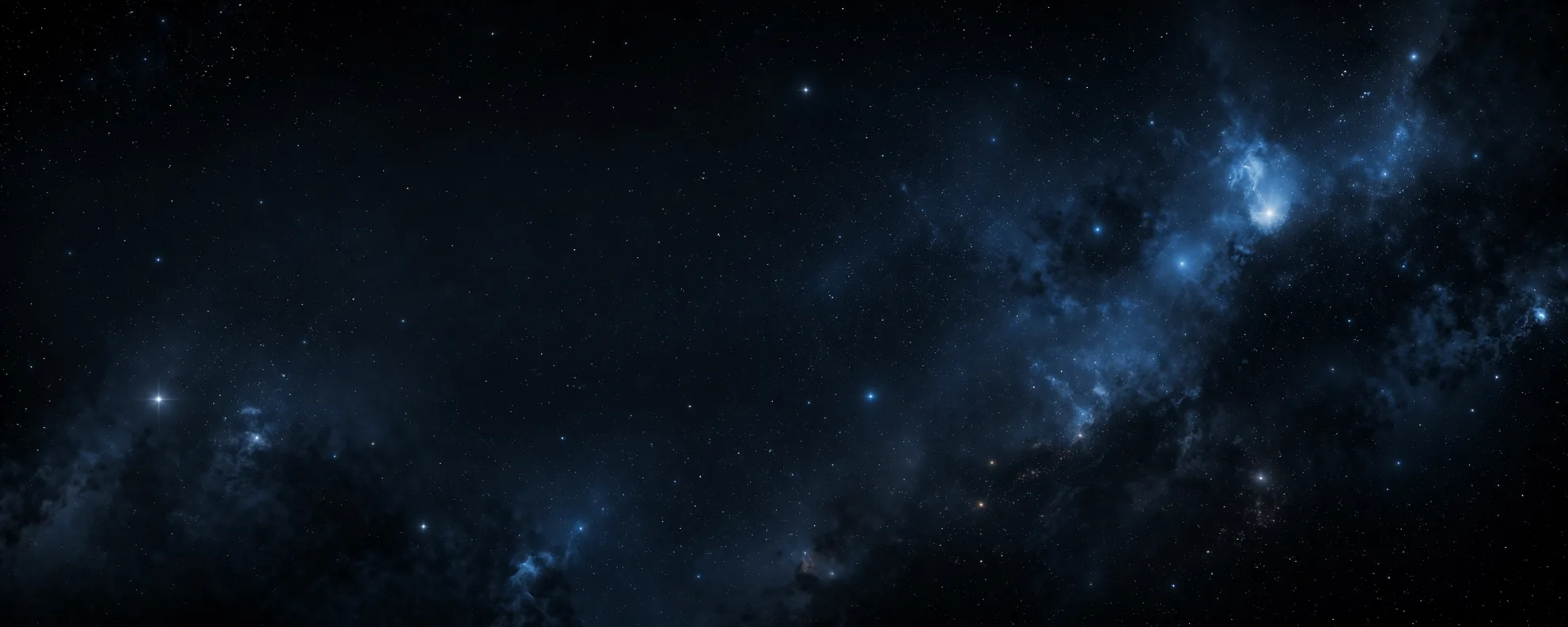 Diepe ruimte met nevels