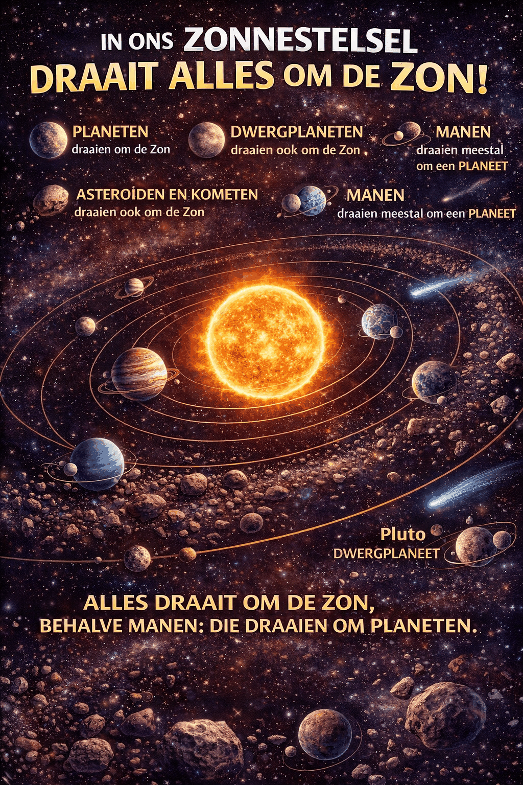 De zon en banen