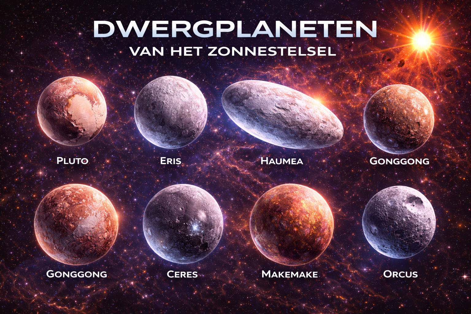 Dwergplaneten poster uitgebreid