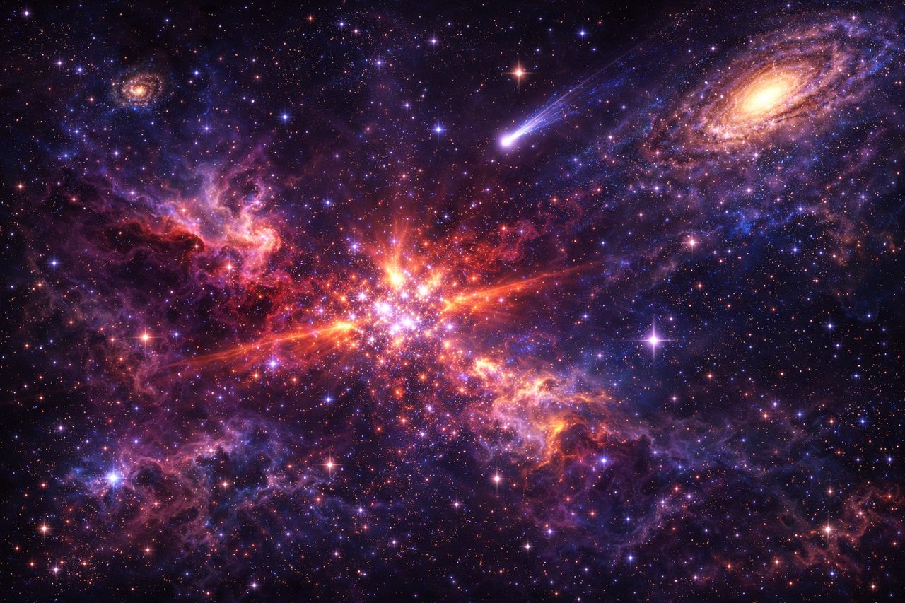 Kosmische sterrenexplosie