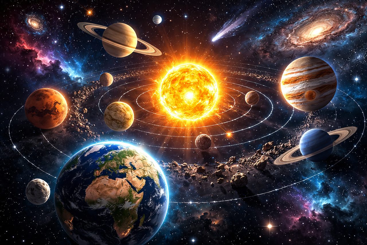 Overzicht van het zonnestelsel