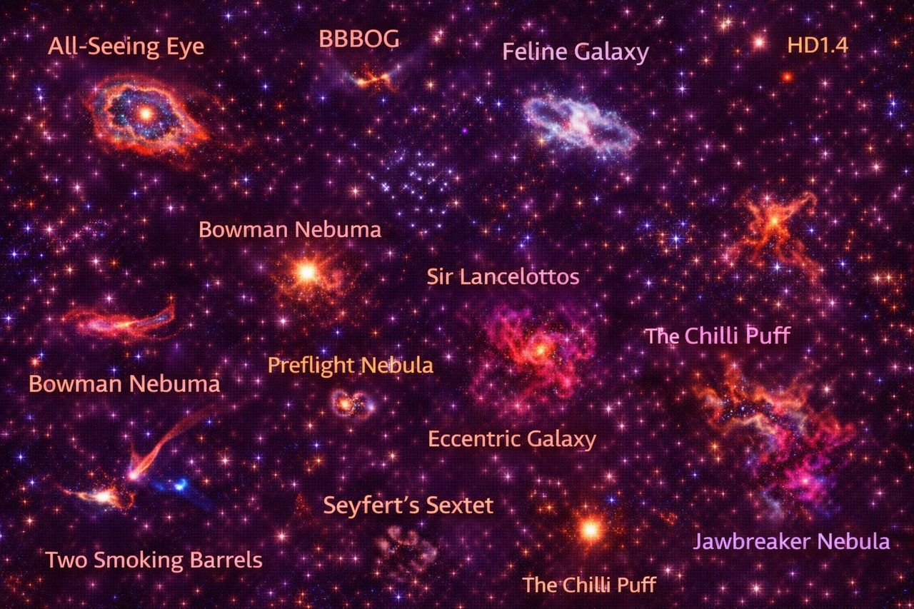 Allesziend oog en vurige boogvormen