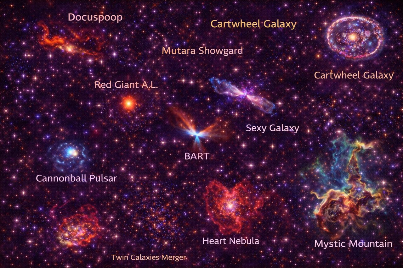 Kosmische vormen en vreemde figuren III