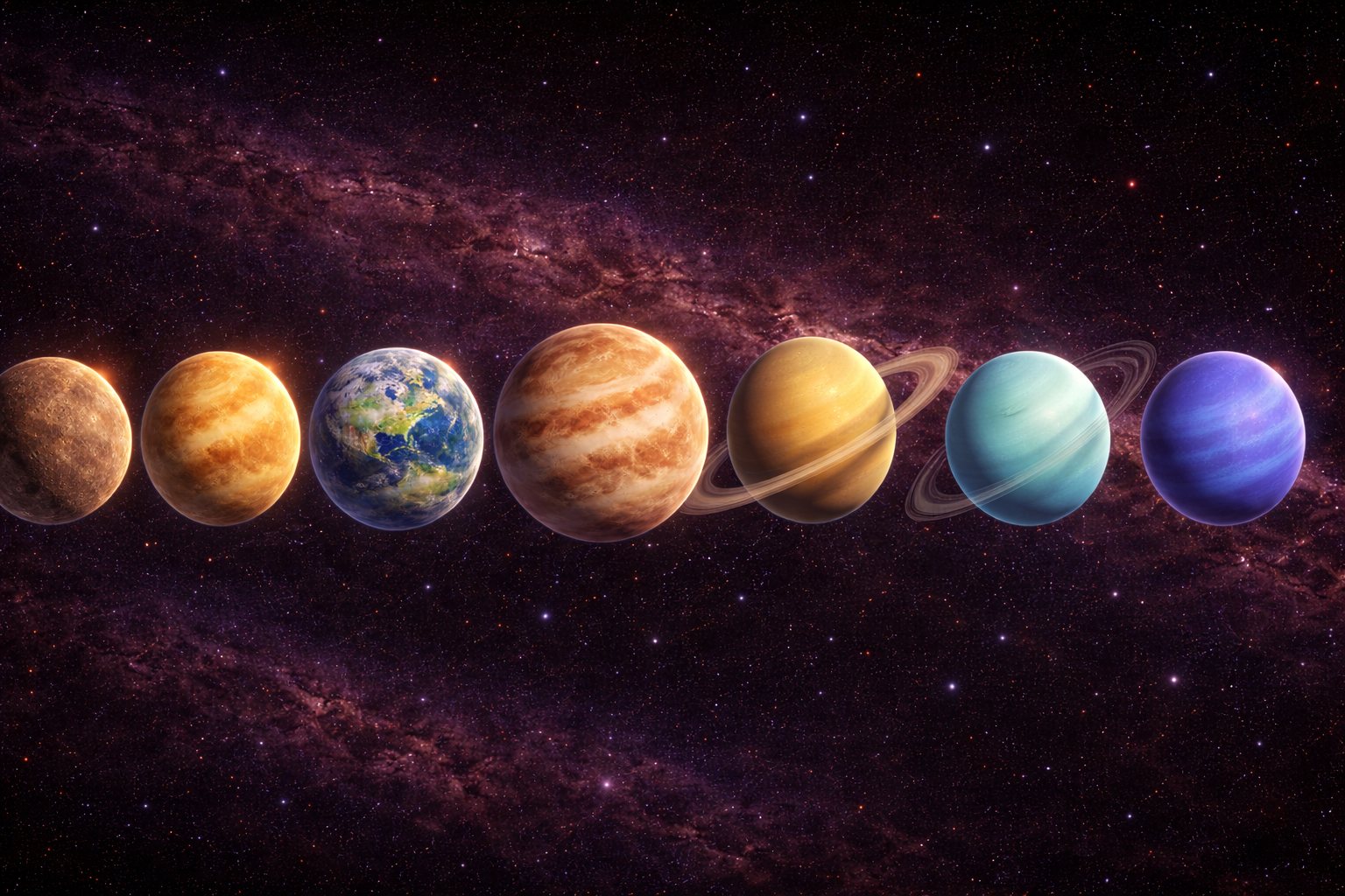 Overzicht van de binnenplaneten