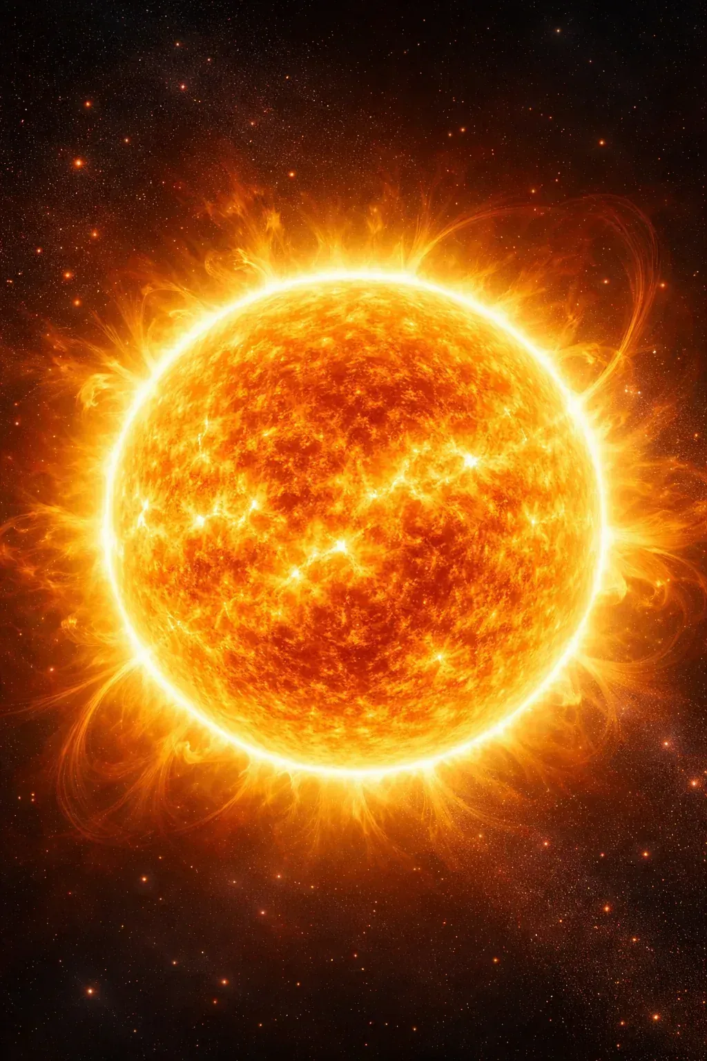 Heldere afbeelding van de zon